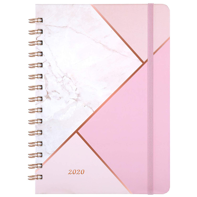 2020 Hardcover A5 Spiral Paper Notebook Diary