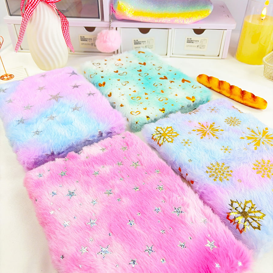 A5 söt stjärndagbok plysch anteckningsbok